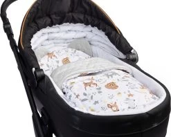 Kinderwagen Bekledingset Kussen + Deken BOS Beige Gray