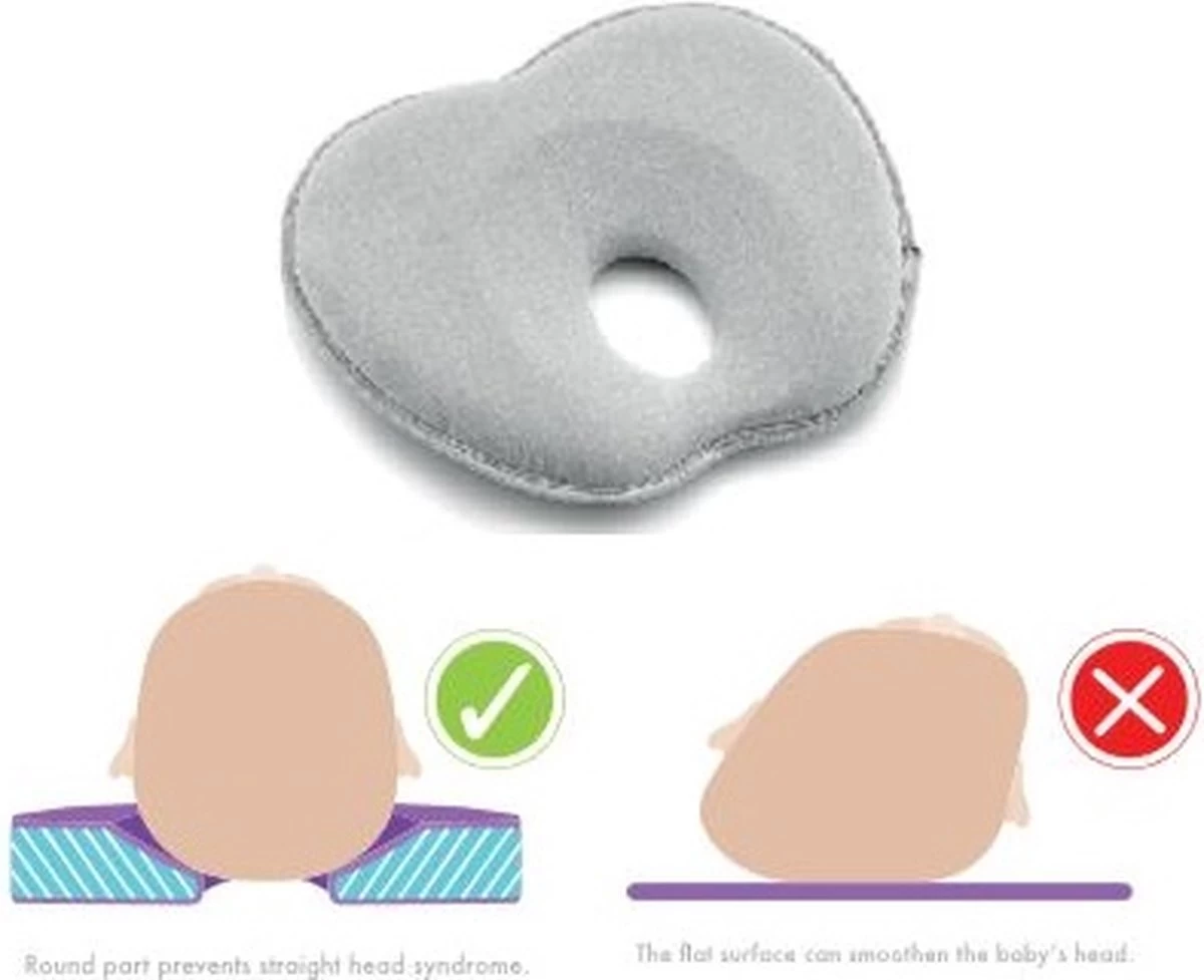 Babyjem Grijs Ergonomisch Hoofdkussentje 415 8 Babyjem Grijs Ergonomisch Hoofdkussentje 415 - Afbeelding 8