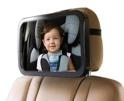 Merkloos Achterbank Spiegel Voor Baby & Kind - Auto Accessoires - Shatterproof - Zwarte A3 Verstelbare Monitor