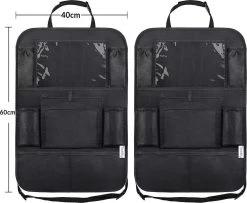 Merkloos Premium Luxe & Stevige Autostoel Organizer Met Tablet Houder - Set Van 2 - Auto Stoel Organiser - -Kinderwagens Winkel 1200x984