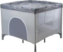 Ding Deluxe Inklapbare Box - Babybox - Grijs - Incl. Bodemverhoger