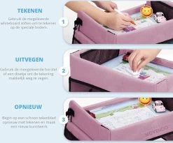 ‘’MOVENDO’’ Reistafel Voor Auto Kinderen – Autotafel – Speeltafel Auto – Travel Tray – Tekentafel – Opvouwbaar Met Tablethouder - Roze 8 ‘’MOVENDO’’ Reistafel Voor Auto Kinderen – Autotafel – Speeltafel Auto – Travel Tray – Tekentafel – Opvouwbaar Met Tablethouder - Roze -Kinderwagens Winkel 1200x995 1