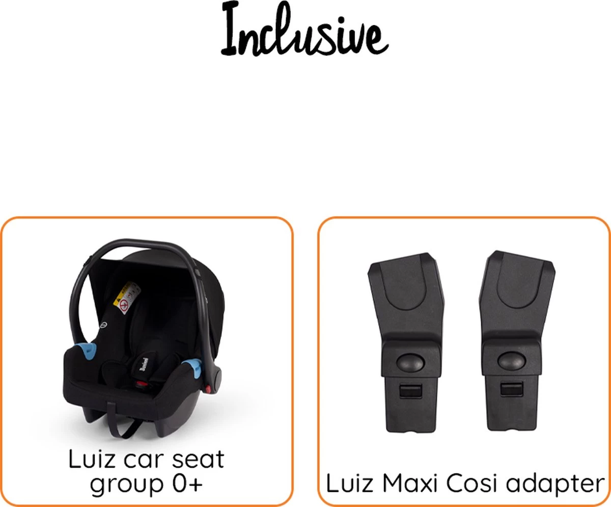 Baninni Autostoel Luiz Zwart + Adapterset 2 Baninni Autostoel Luiz Zwart + Adapterset - Afbeelding 2