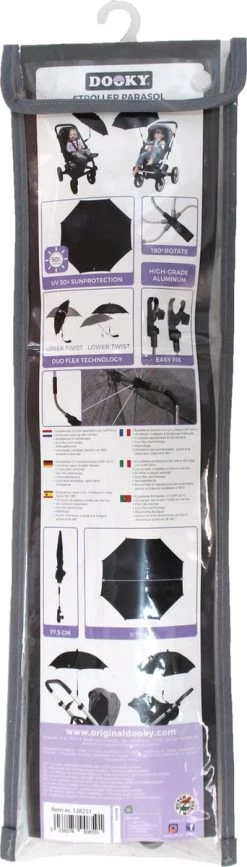 Dooky Parasol Kinderwagen Grijs Gemêleerd -Kinderwagens Winkel 342x1200 1
