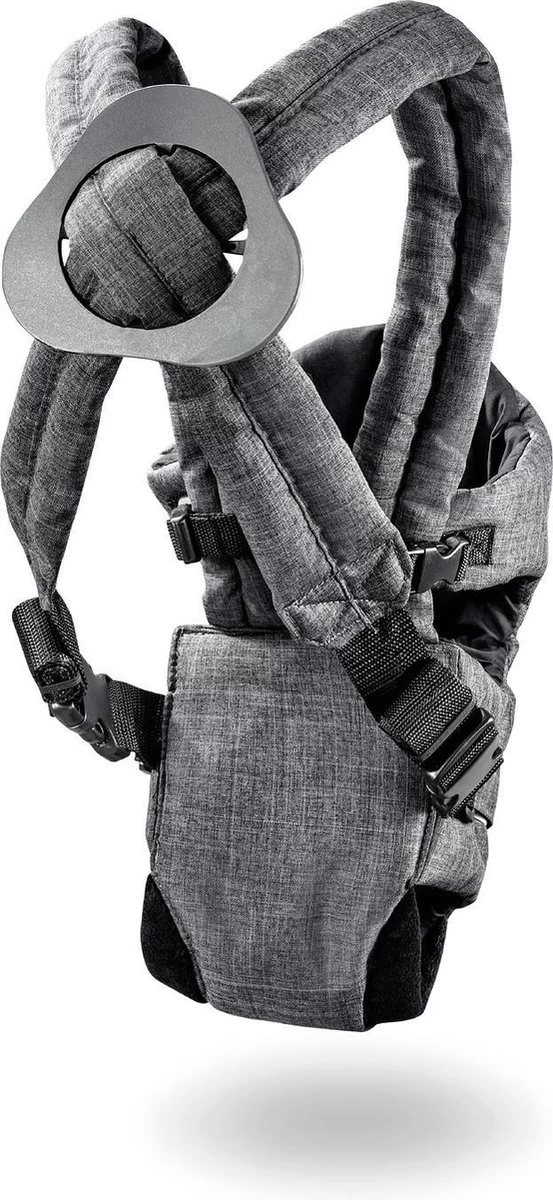 Hauck 2 Way Carrier Draagzak - Buikdrager - Melange Charcoal 3 Hauck 2 Way Carrier Draagzak - Buikdrager - Melange Charcoal - Afbeelding 3