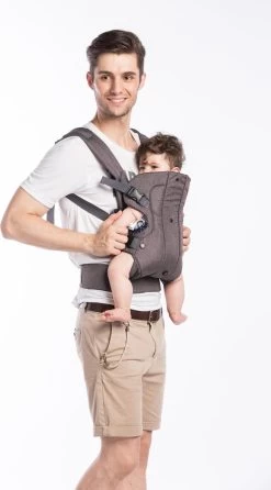 Fillikid Baby Draagzak 4 In 1 Ergonomisch - Buikdrager - Rugdrager - Multifunctioneel - Grijs -Kinderwagens Winkel 664x1200 3