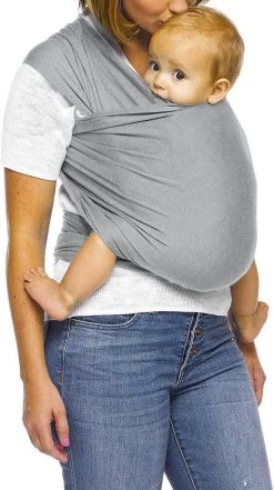 Ergonomische Rekbare Baby Draagdoek Van Katoen Om Te Knopen -Licht Grijs - Babywrap - Draagdoeken - Babydrager - Buikdrager – Rugdrager – Heupdrager - Baby Sling – Baby Carrier – Draagzak - Baby Wrap Sling - Draagdoek – Handleiding - Gratis Slabbetje -Kinderwagens Winkel 672x1200 4
