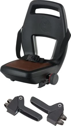 Qibbel 6+ Junior Fietsstoeltje Achter - Zwart Met Bruin Kussentje -Kinderwagens Winkel 675x1200 2