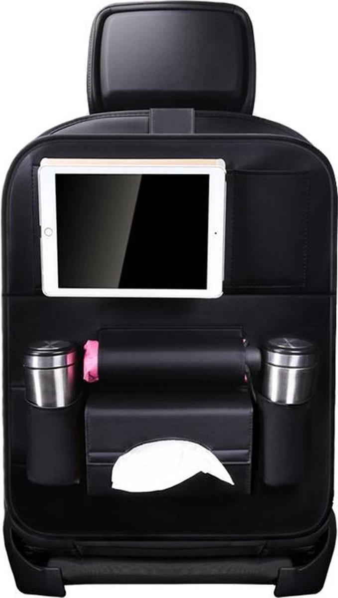 Luxe Auto Organizer Met Tablet Houder Autostoel Organiser Ipadhouder Voor Kinderen – Zwart 1 Luxe Auto Organizer Met Tablet Houder Autostoel Organiser Ipadhouder Voor Kinderen – Zwart