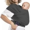Baby Draagdoek - Babywrap - Baby Carrier - Babydrager - Buikdrager Baby – Baby Draagzak - Baby Sling | Luminatic® | Ergonomisch | Met Tasje | Donker Grijs