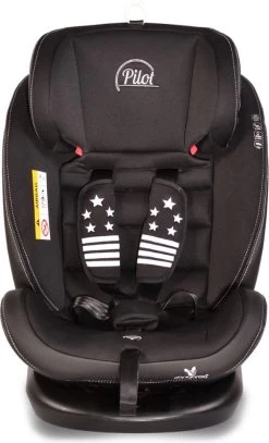 Cangaroo Pilot Black Leather SPS Isofix 360° 0-36 Kg Autostoel Met Zonnekap -Kinderwagens Winkel 729x1200 1
