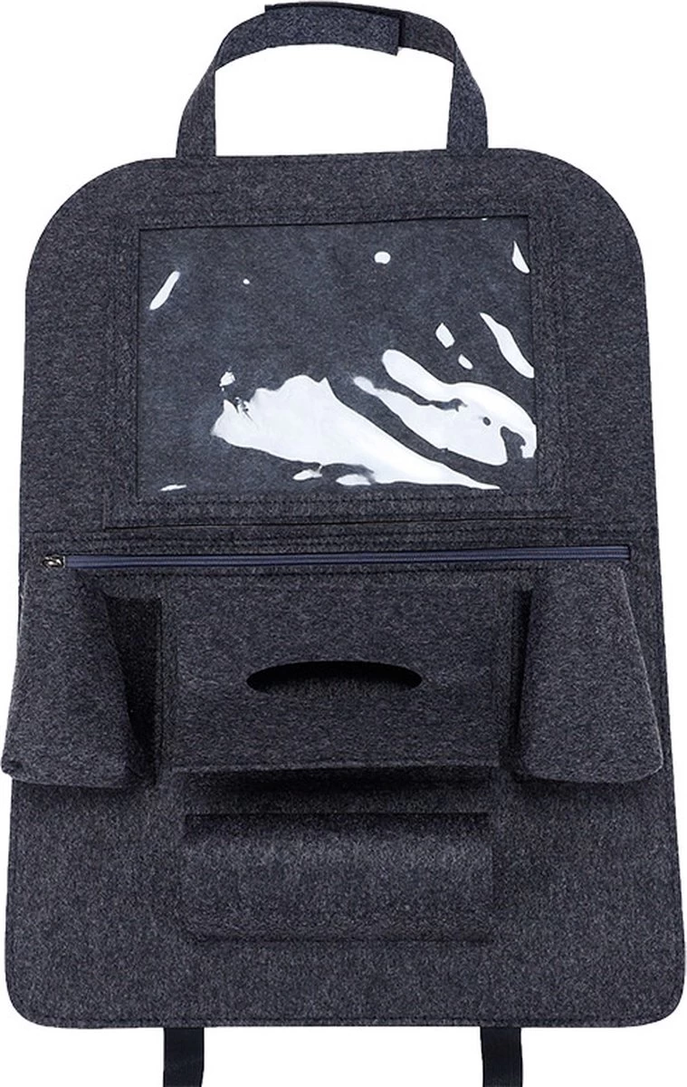 Case2go - Auto Organizer Met Tablet Houder - Autostoel Organizer Met Telefoonhouder En Bekerhouder Auto - Donker Grijs 3 Case2go - Auto Organizer Met Tablet Houder - Autostoel Organizer Met Telefoonhouder En Bekerhouder Auto - Donker Grijs - Afbeelding 3