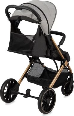 MoMi Wandelwagen - Compacte Lichtgewicht Buggy - Estelle Dakar Met XXL Wielen & Zonnekap - Leopard - Grijs-Goud (geschikt Van 6mnd - 22kg) -Kinderwagens Winkel 763x1200