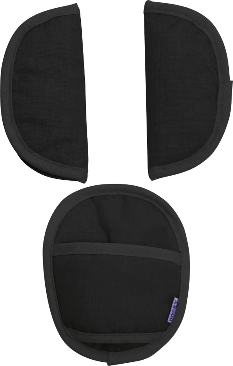 Dooky Gordelbeschermers Universeel Uni Zwart Katoen 6 Dooky Gordelbeschermers Universeel Uni Zwart Katoen - Afbeelding 6