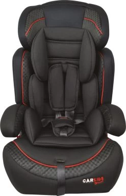 Carkids Verstelbaar Kinderautostoeltje Zwart En Rood | Kinderautostoel Groep 1-2-3 | Kinderen Van 9 Maanden-12 Jaar | 9-36 Kg