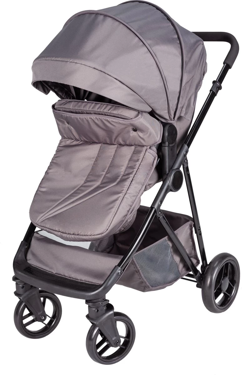 Bebies First Combi 3 In 1 Kinderwagen Optima- Grijs - Inc. Reiswieg, Zitting & Autostoel 5 Bebies First Combi 3 In 1 Kinderwagen Optima- Grijs - Inc. Reiswieg, Zitting & Autostoel - Afbeelding 5