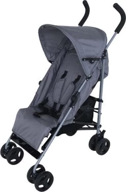 Prénatal Plus Buggy - Kinderwagen - Inklapbaar En Verstelbaar - Met Boodschappenmand - Plooibuggy Grijs