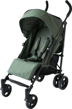 Prénatal Luxe Buggy – Kinderwagen Met Boodschappenmand En Zonneklep - Verstelbare Wandelwagen – Inklapbaar Met 1 Hand - Plooibuggy Groen