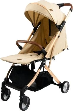 Ding Vivo Wandelwagen - Beige/Rose - Inklapbare Buggy - Inclusief Boodschappenmandje En Zonnekap -Kinderwagens Winkel 794x1200 3