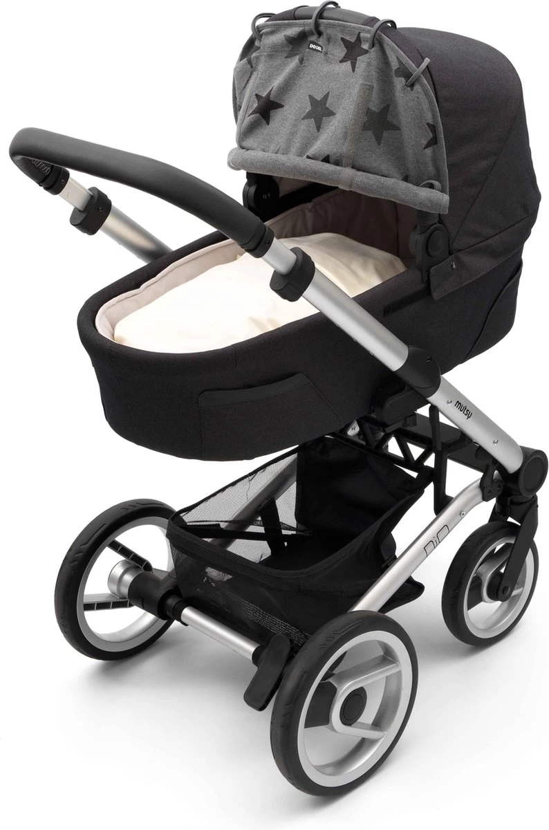 Dooky Universal Cover Zonnescherm Kinderwagen - Grey Stars 3 Dooky Universal Cover Zonnescherm Kinderwagen - Grey Stars - Afbeelding 3
