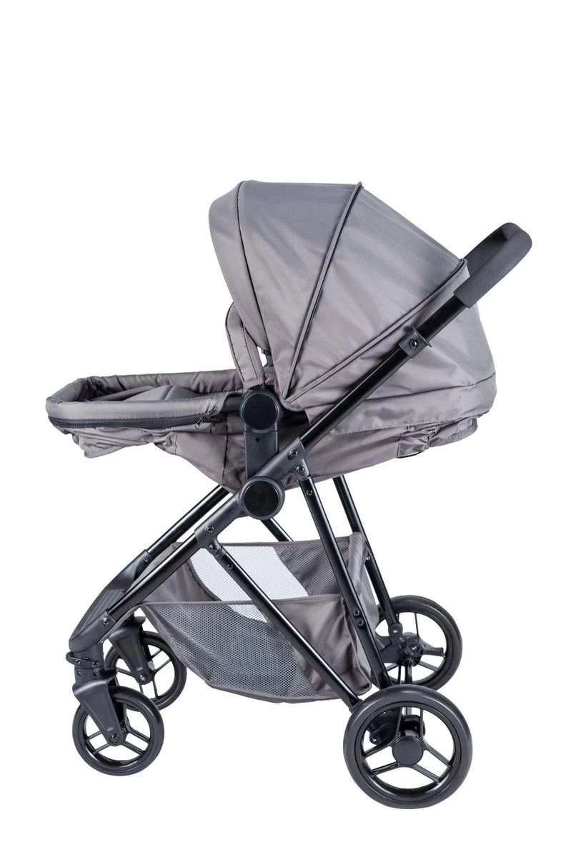 Bebies First Combi 3 In 1 Kinderwagen Optima- Grijs - Inc. Reiswieg, Zitting & Autostoel 3 Bebies First Combi 3 In 1 Kinderwagen Optima- Grijs - Inc. Reiswieg, Zitting & Autostoel - Afbeelding 3
