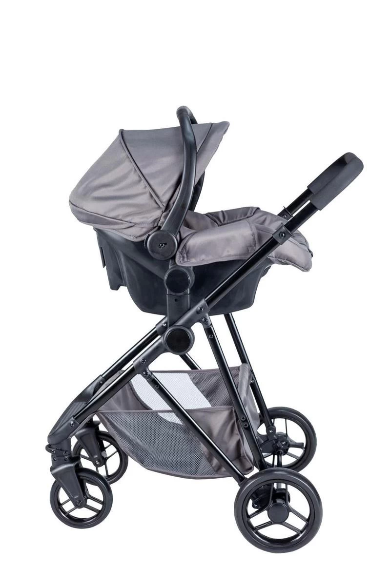Bebies First Combi 3 In 1 Kinderwagen Optima- Grijs - Inc. Reiswieg, Zitting & Autostoel 12 Bebies First Combi 3 In 1 Kinderwagen Optima- Grijs - Inc. Reiswieg, Zitting & Autostoel - Afbeelding 12