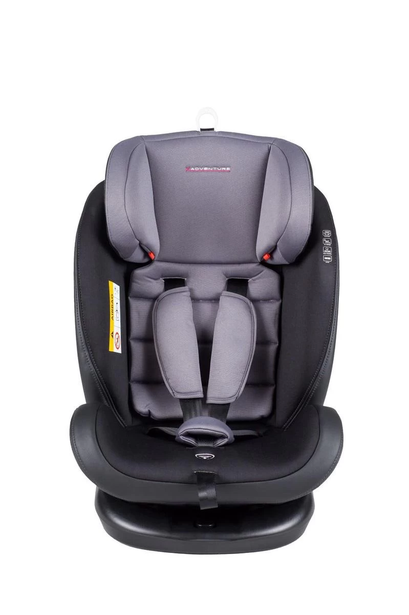 X Adventure Quickfix Meegroei Autostoel Groep 0/1/2/3 - 360 Graden Draaibaar - Grijs 3 X Adventure Quickfix Meegroei Autostoel Groep 0/1/2/3 - 360 Graden Draaibaar - Grijs - Afbeelding 3