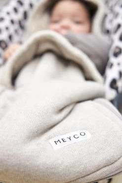 Meyco Knit Basic Voetenzak - Sand Melange -Kinderwagens Winkel 800x1200 127