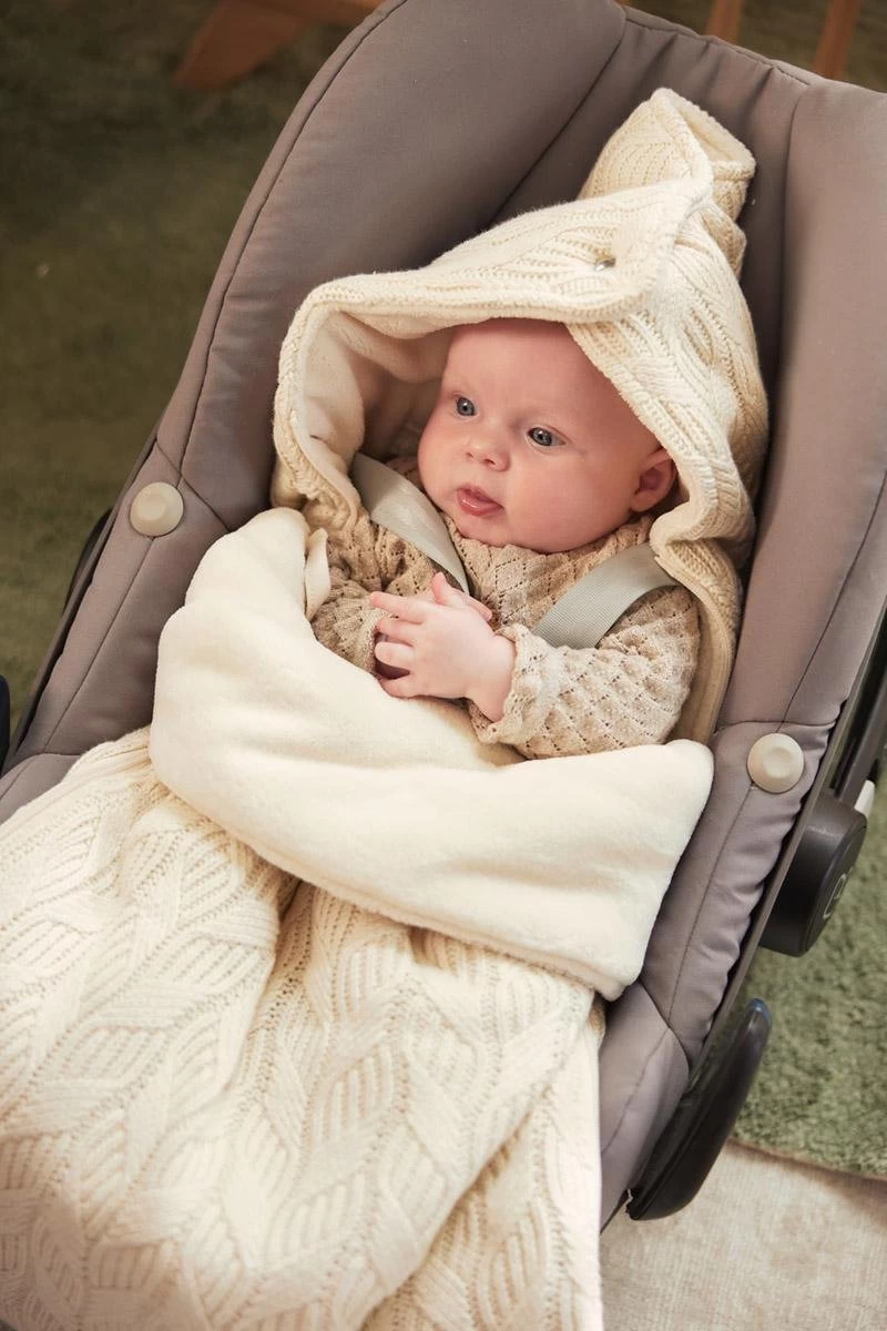 Jollein Voetenzak Voor Autostoel & Kinderwagen - Spring Knit - Ivory 10 Jollein Voetenzak Voor Autostoel & Kinderwagen - Spring Knit - Ivory - Afbeelding 10