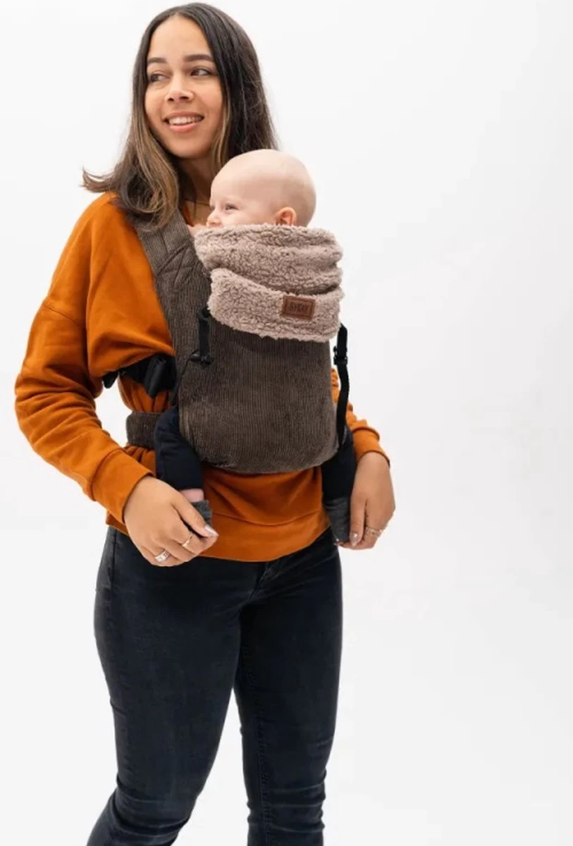 Bykay - Draagdoeken - Cover - Teddy Taupe - Winter Edition 7 Bykay - Draagdoeken - Cover - Teddy Taupe - Winter Edition - Afbeelding 7