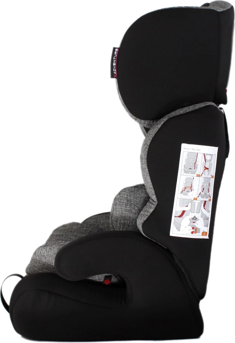 X Adventure Autostoel Premium Groep 1/2/3 (9-36 Kg) - Grijs 2 X Adventure Autostoel Premium Groep 1/2/3 (9-36 Kg) - Grijs - Afbeelding 2