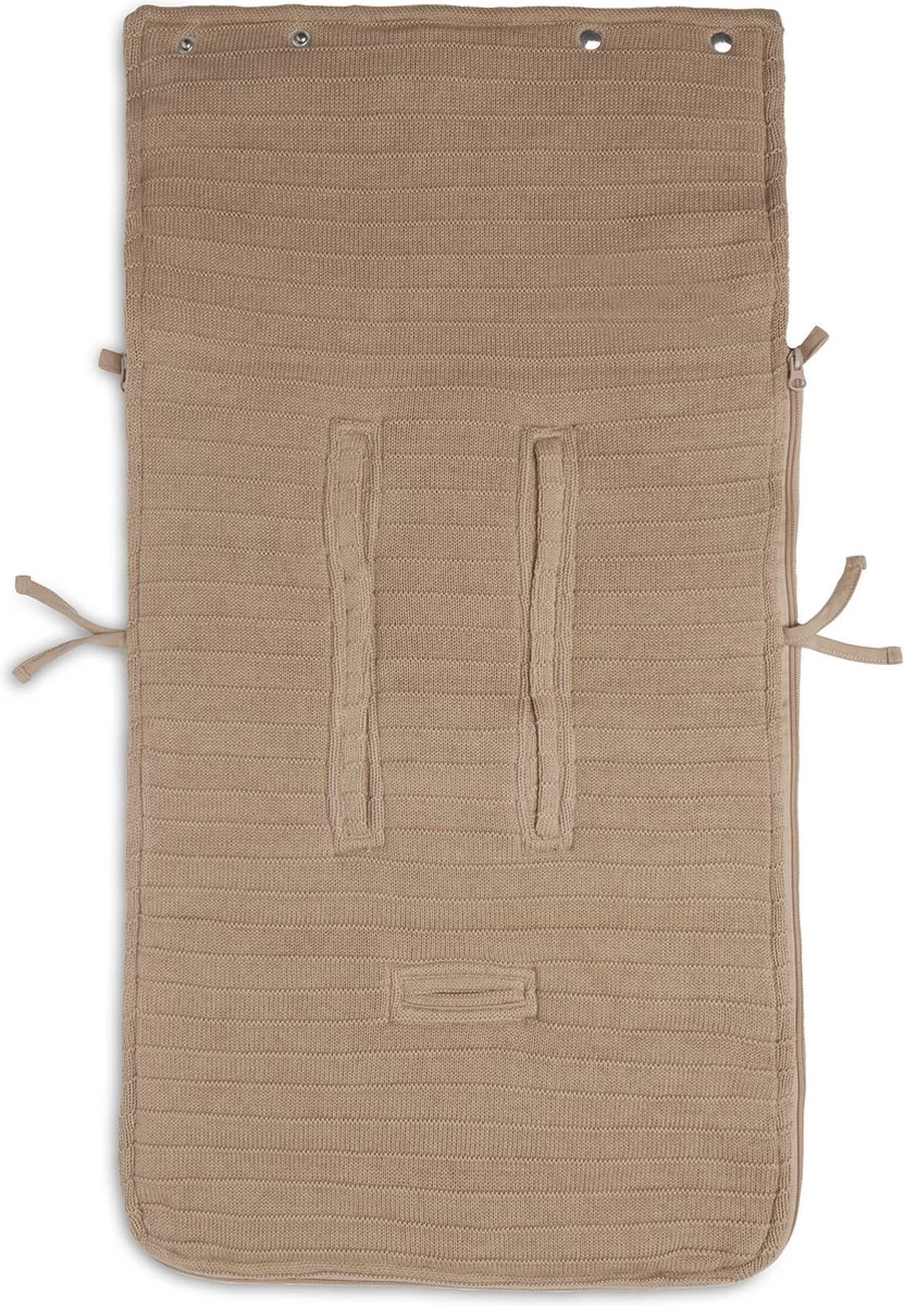 Jollein Voetenzak Pure Knit - Biscuit 7 Jollein Voetenzak Pure Knit - Biscuit - Afbeelding 7