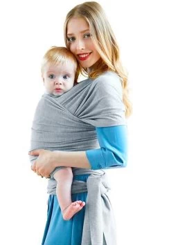Ergonomische Rekbare Baby Draagdoek Van Katoen Om Te Knopen -Licht Grijs - Babywrap - Draagdoeken - Babydrager - Buikdrager – Rugdrager – Heupdrager - Baby Sling – Baby Carrier – Draagzak - Baby Wrap Sling - Draagdoek – Handleiding - Gratis Slabbetje -Kinderwagens Winkel 834x1200 7