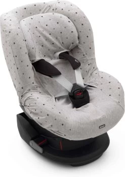 Dooky Seat Cover Groep 1 Autostoel Hoes Light Grey Crowns