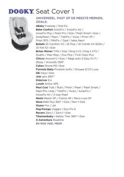 Dooky Seat Cover Groep 1 Autostoel Hoes Light Grey Crowns -Kinderwagens Winkel 848x1200 2