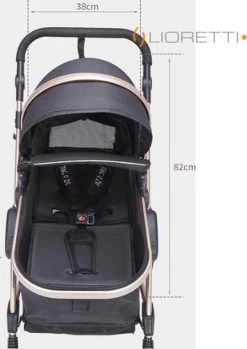 Merkloos Lioretti® Luxe Baby Buggy 3 In 1 | Baby Wagen | Kinderwagen Met Stoel En Wieg | Inklapbaar | Hoge Kwaliteit | Combi | Zwart -Kinderwagens Winkel 849x1200 5