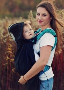 Little Frog Softshell Draag Cover Zwart - Accessoire Draagzak Of Draagdoek