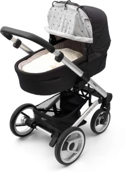 Dooky Universal Cover Zonnescherm Kinderwagen - Light Grey Crowns -Kinderwagens Winkel 869x1200 6