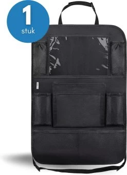 Tenify Premium Luxe & Stevige Auto Organizer Met Tablet Houder - 1 Stuk - Extra Opbergruimte - Beschermer - Autostoel – Accessories