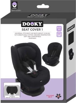 Dooky Seat Cover Groep 1 Autostoel Hoes Black Uni -Kinderwagens Winkel 890x1200