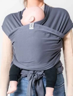 ByKay - Draagdoek - Rekbaar - DonkerGrijs - Antraciet - Maat L - Organic Katoen - Stretchy Wrap Deluxe - 3 Jaar - Buik - Heup -Kinderwagens Winkel 909x1200 5