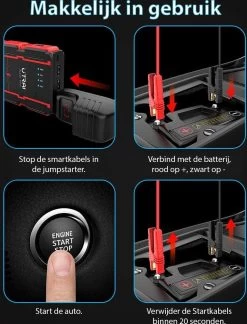 UTRAI - Jump Starter Auto - Batterij 13000mAh - 1000A - Smart-Clip Power Bank Met Batterij Detectie Voor 12V - Auto Booster Jumpstarter Mini -Kinderwagens Winkel 914x1200