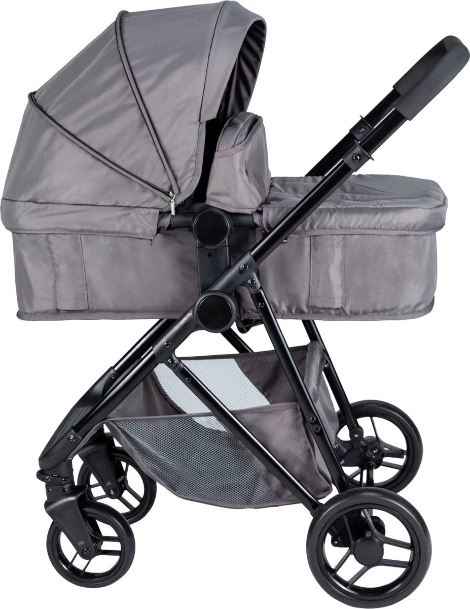 Bebies First Combi 3 In 1 Kinderwagen Optima- Grijs - Inc. Reiswieg, Zitting & Autostoel 11 Bebies First Combi 3 In 1 Kinderwagen Optima- Grijs - Inc. Reiswieg, Zitting & Autostoel - Afbeelding 11