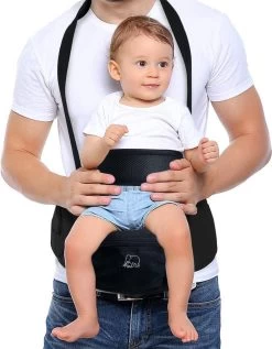 Deryan Pack Light Luxe Heupdrager - Ergonomische Draagzak + Opbergvakjes Zwart