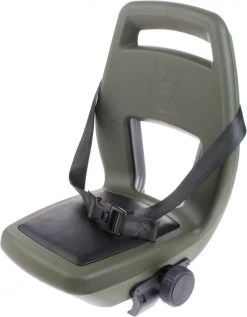 Qibbel 6+ Junior Fietsstoeltje Achter - Legergroen Met Zwart Kussentje
