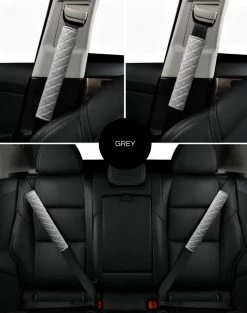 Hazlö Luxe Gordelhoezen - Checkered - Auto Gordel Beschermer - Schouderhoezen - Gordelkussen - Gordelhoes - 2 Stuks - Grijs -Kinderwagens Winkel 947x1200 1