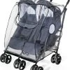 Reer - Regenhoes Tweelingwagen - Regenscherm Voor Dubbele Buggy En Kinderwagen - Hoes Voor Duo Buggy, Duowagen, Duo Kinderwagen - RainCover Twin