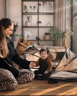 Deryan Baby Luxe Campingbedje – Inclusief Zelfopblaasbare Matras - Cream -Kinderwagens Winkel 959x1200 5