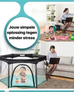 Deryan Draagbare Kinderbox - Zwart - Vaste Matrasbodem - Reisbox - Campingbedje -Kinderwagens Winkel 960x1200 11