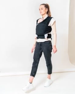 ByKay - Draagdoek - Rekbaar - Black - Maat M - Organic Katoen - Stretchy Wrap Deluxe - 3 Jaar - Buik - Heup -Kinderwagens Winkel 960x1200 30